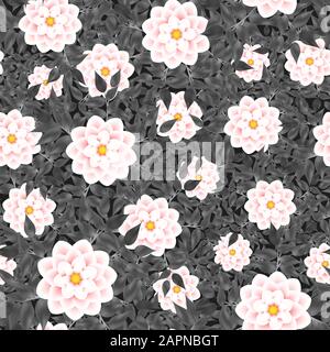 Elegantes, nahtloses Blumenmuster. Stockfoto