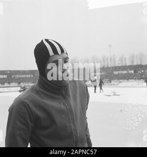 Skating Europameisterschaften in Deventer Datum: 23. Januar 1966 Ort: Deventer Schlüsselwörter: SCHAATS CHAMPIES Stockfoto