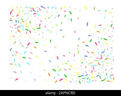 Ein Konfetti mit neuen Hintergründen. Neues Hintergrundelement Konfetti. Mehrfarbige sechseckige Formen kreativ. Stock Vektor