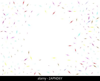 Konfetti neue Hintergrundparty. Mehrfarbige Sternvögel glatt. Ein Konfetti mit neuen Hintergründen. Stock Vektor