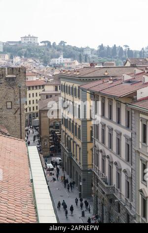 Florenz Straße von oben Stockfoto