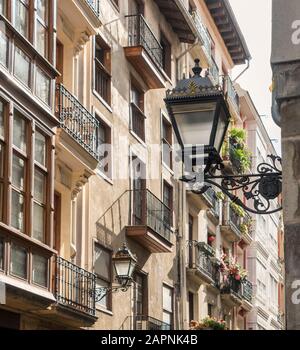 Das charmante Casco Viejo Gebiet von Bilbao, Spanien. Stockfoto