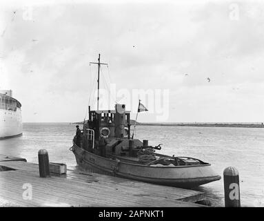 Kortenaer verlässt den Helder Datum: 3. April 1948 Schlagwörter: Boote Institutionenname: HM Kortenaer Stockfoto