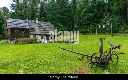 Besuch des Salzburger Freilichtmuseums, Österreich Stockfoto