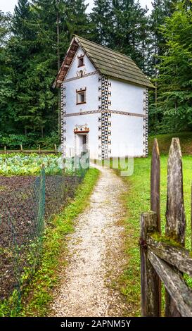 Besuch des Salzburger Freilichtmuseums, Österreich Stockfoto