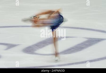 Steiermarkhalle, Graz, Österreich. Januar 2020. EMA Doboszova aus der Slowakei im Einsatz im Rahmen Des Ladies Short Program bei ISU European Figure Skating Championats in der Steiermarkhalle, Graz, Österreich. Kredit: CSM/Alamy Live News Stockfoto