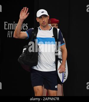 Melbourne, Australien. Januar 2020. Melbourne Park Australian Open Day 5 24/01/20 Roger Federer (SUI) V John Millman (aus) Third Rund Match Credit: Roger Parker/Alamy Live News Stockfoto