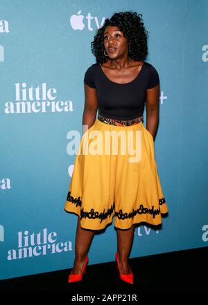 Los Angeles, CA - 23. Januar 2020: Nana Mensah besucht die Premiere von Apple TV+s "Little America" im Pacific Design Center Stockfoto