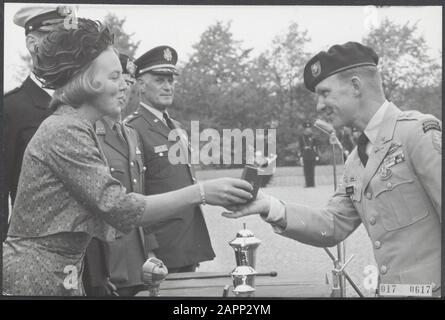Königshaus, Prinzessinnen, Besuche, Militär, Auszeichnungen, Beatrix, Prinzessin, Confederation Interallies des Officiers de Reserve Datum: 4. September 1964 Ort: Breda Schlüsselwörter: Besuche, Königshaus, Militär, Auszeichnungen, Prinzessinnen persönlicher Name: Beatrix, Prinzessin, Confederation Interallies des Officiers de Reserve Institutionename: RMA Stockfoto