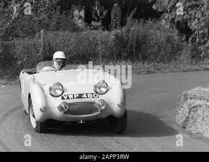 Austin Healey Frogeye Sprite. C. Wells, Wiscombe Park Hill Climb 7. September 1961 Stockfoto