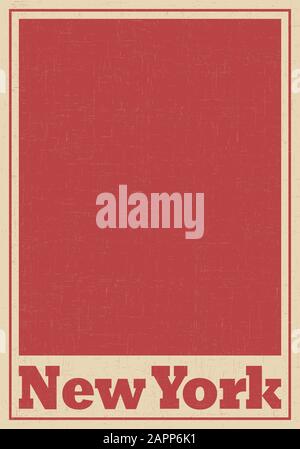 New York grunge Hintergrund für Retro-Poster. Amerikanisches Banner von altem Papier. Stock Vektor