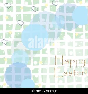 Frohe Ostern Herzlichen Glückwunsch Karte mit Sternen. Vector Illustration Stock Vektor
