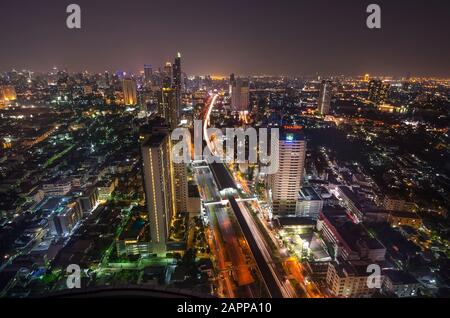 Thailand, BANGKOK - 14. MÄRZ: Luftbilderblick Bangkok. City Background Bangkok, Thailand am 15. März 2014 Stockfoto