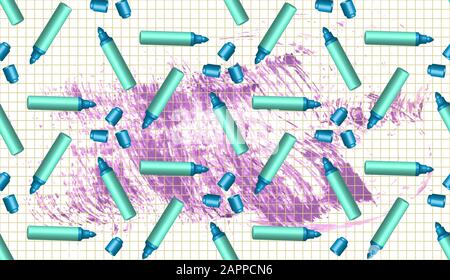 Nahtloser Hintergrund mit farbigen Markierungen Stock Vektor