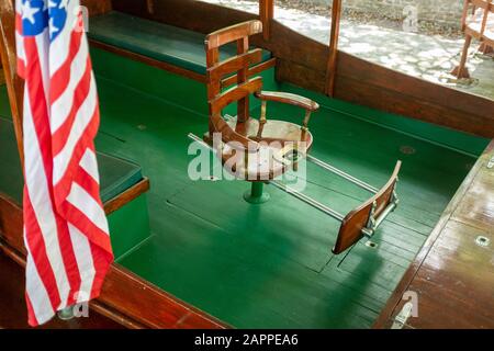 Hemingways Fischerboot. Finca Vigía, Havanna, Kuba. Stockfoto