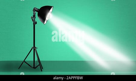 Fotostudio licht Leinwand Lampe zwei Seiten beleuchten Stockfoto