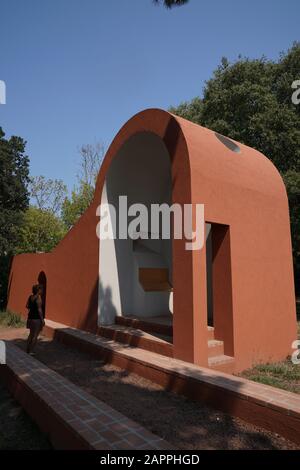 Die 10 Kapellen im Wald des Heiligen Stuhls auf der Architekturbiennale in Venedig 2018, San Giorgio Maggiore iland, San Marco Sestiere, Venedig, Veneto, i. Stockfoto