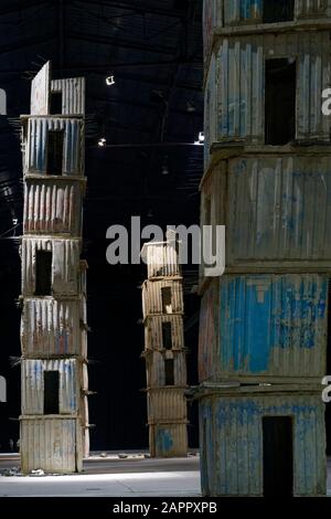 Pirelli Hangar Bicocca Foundation, Die Ständige Ausstellung "Seven Heavenly Palaces 2004-2015", Anselm Kiefer's standortspezifische Arbeiten, dynamisches Zentrum für Stockfoto