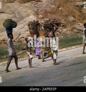 Zaire (früher Belgisch-Kongo); Bevölkerung Zaire Datum: 16. August 1973 Ort: Belgisch-Kongo, Zaire Schlüsselwörter: Bevölkerung Stockfoto