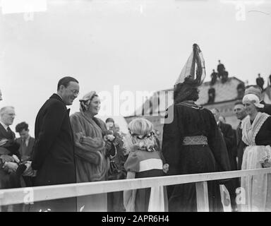 Königsbesuch Friesland Datum: 25. September 1950 Ort: Friesland-Schlüsselwörter: Königlicher Besuch Stockfoto