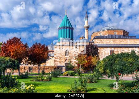 Mevlana-Moschee in Konya, Türkei. Stockfoto