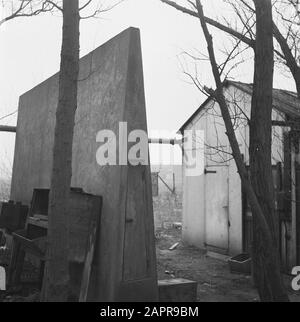Bericht: Feuerwerk Leiden Datum: 22. Januar 1946 Ort: Leiden, Zuid-Holland Schlüsselwörter: Fabriken, Feuerwerk Stockfoto