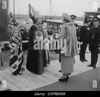 Königsbesuch Friesland Datum: 25. September 1950 Ort: Friesland-Schlüsselwörter: Königlicher Besuch Stockfoto