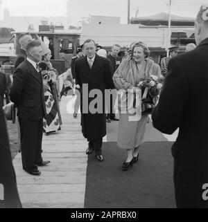 Königsbesuch Friesland Datum: 25. September 1950 Ort: Friesland-Schlüsselwörter: Königlicher Besuch Stockfoto