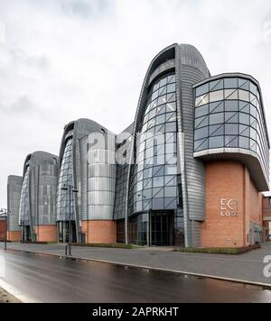 Kraftwerk EC1 Łódź, das in ein Planetarium im polnischen Lodz umgewandelt wurde Stockfoto