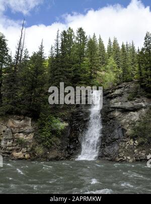 Fahren Sie entlang des Crystal River in Colorado Stockfoto