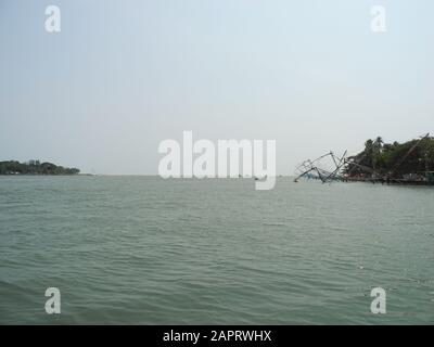 Backwaters Bay in Kerala Kochi Stockfoto