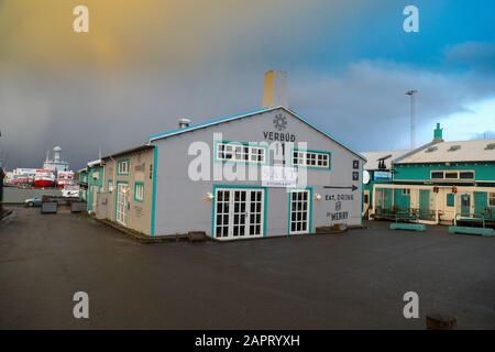 The Salt Kitchen & Bar im Old Harbour in Ryjkjavik, Island. Stockfoto