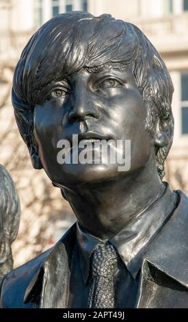 John Lennon-Statue in Liverpool Stockfoto