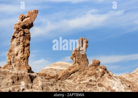 Felsformation Las Tres Marias, Valle de la Luna, Atacama-Wüste. Chile Stockfoto