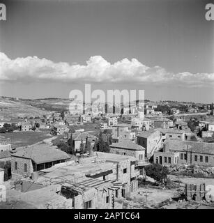 Israel 1948-1949: Jerusalem Blick auf die Stadt Datum: 1948 Ort: Israel, Jerusalem Schlüsselwörter: Panoramas, Städte, Wohnsitze Stockfoto