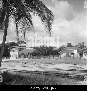 Reisen Sie nach Suriname und auf die niederländischen Antillen, Den Juliana Shipmentshospitaal in Kabeldatum: 1947 Ort: Kabelstation, Suriname Schlüsselwörter: Krankenhäuser Stockfoto