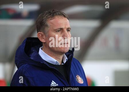 Sunderland, Großbritannien. Januar 2020. Sunderland, ENGLAND - 24. JANUAR Sunderland-Manager Phil Parkinson während des Sky Bet League 1 Spiels zwischen Sunderland und Doncaster Rovers im Stadion Von Light, Sunderland am Freitag, 24. Januar 2020. (Credit: Mark Fletcher/MI News) Foto darf nur für redaktionelle Zwecke in Zeitungen und/oder Zeitschriften verwendet werden, Lizenz für kommerzielle Nutzung erforderlich Credit: MI News & Sport /Alamy Live News Stockfoto