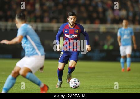 Ibiza, Spanien. Januar 2020. Carles Perez (Barcelona) Fußball/Fußball: Das spanische Spiel "Copa del Rey" zwischen UD Ibiza 1-2 FC Barcelona im Estadio Municipal Kann Auf Ibiza, Spanien, Fehlen. Credit: Mutsu Kawamori/AFLO/Alamy Live News Stockfoto