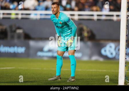 Ibiza, Spanien. Januar 2020. Neto (Barcelona) Fußball/Fußball: Das spanische Spiel "Copa del Rey" zwischen UD Ibiza 1-2 FC Barcelona im Estadio Municipal Kann Auf Ibiza, Spanien, Fehlen. Credit: Mutsu Kawamori/AFLO/Alamy Live News Stockfoto