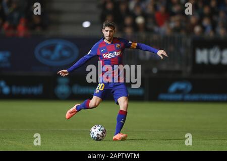 Ibiza, Spanien. Januar 2020. Sergi Roberto (Barcelona) Fußball/Fußball: Das spanische Spiel "Copa del Rey" zwischen UD Ibiza 1-2 FC Barcelona im Estadio Municipal Kann Auf Ibiza, Spanien, Fehlen. Credit: Mutsu Kawamori/AFLO/Alamy Live News Stockfoto