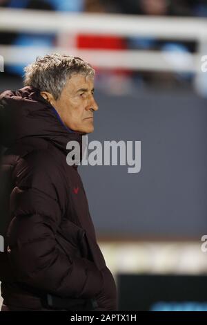 Ibiza, Spanien. Januar 2020. Quique Setien (Barcelona) Fußball/Fußball: Das spanische Spiel "Copa del Rey" zwischen UD Ibiza 1-2 FC Barcelona im Estadio Municipal Kann Auf Ibiza, Spanien, Fehlen. Credit: Mutsu Kawamori/AFLO/Alamy Live News Stockfoto