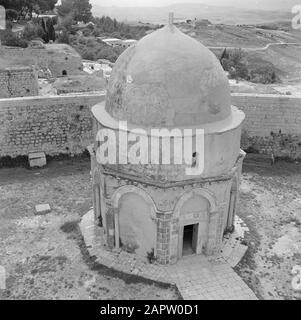 Israel 1948-1949 Jerusalem. Himmelfahrtskapelle auf dem Ölberg Datum: 1948 Ort: Jerusalem, der Berg der Oliven Schlüsselwörter: Architektur, Christenheit, Kapellen, Kuppeln, Denkmäler, Zäune, Säulen Stockfoto