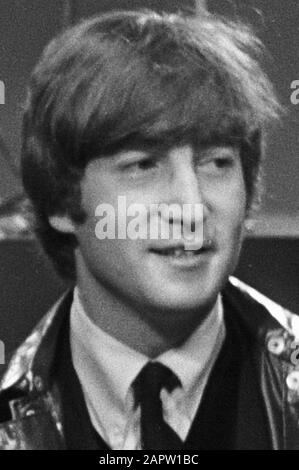 Die Beatles bei Fernsehaufnahmen in Hillegom. Jimmy Nicol ersetzt Ringo Starr.; Stockfoto