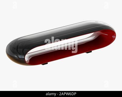 Moderne Bank mit weißem Hintergrund, 3D-Rendering Stockfoto