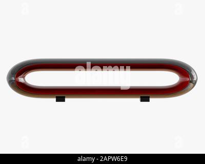 Moderne Bank mit weißem Hintergrund, 3D-Rendering Stockfoto