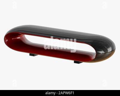 Moderne Bank mit weißem Hintergrund, 3D-Rendering Stockfoto