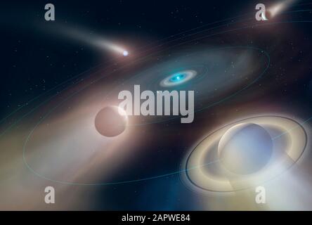 Stromlaufplan Des Sonnensystems Stockfoto