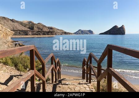 Herde Strand in der Nähe von Aguilas, Provinz Murcia, Spanien Stockfoto