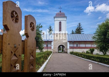 Eintritt in das Kloster Ciolanu der östlichen orthodoxen Mönch, zwischen Tisau und Magura Gemeinden im Kreis Buzau, Rumänien Stockfoto