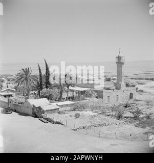 Naher Osten 1950-1955: Jordan-Moschee in Jericho in der Ebene des Toten Meeres Anmerkung: Zum Zeitpunkt der Aufnahme war dieser Ort in Jordanien Datum: 1950 Ort: Palästina, Jericho, Jordanien Schlüsselwörter: Landschaften, Moscheen Stockfoto